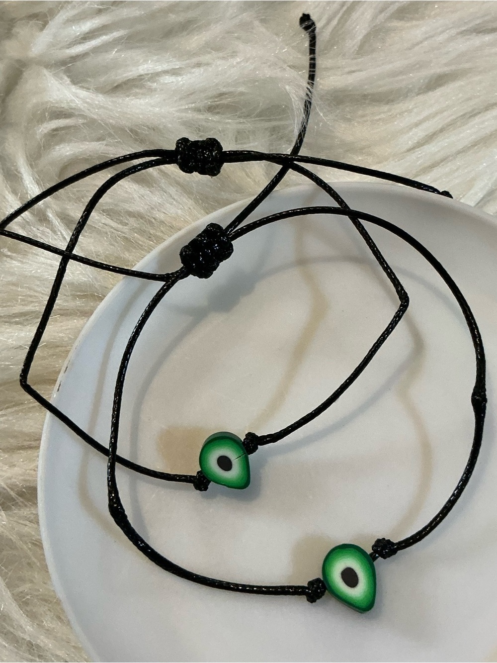 Bracelet to green/black avocado unisex bracelets